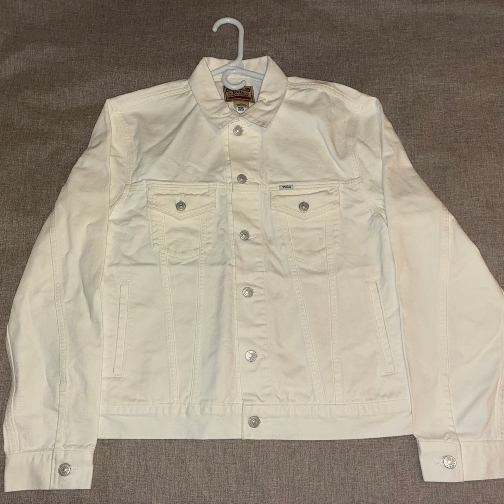Ralph Lauren Polo Men's White Denim Jacket